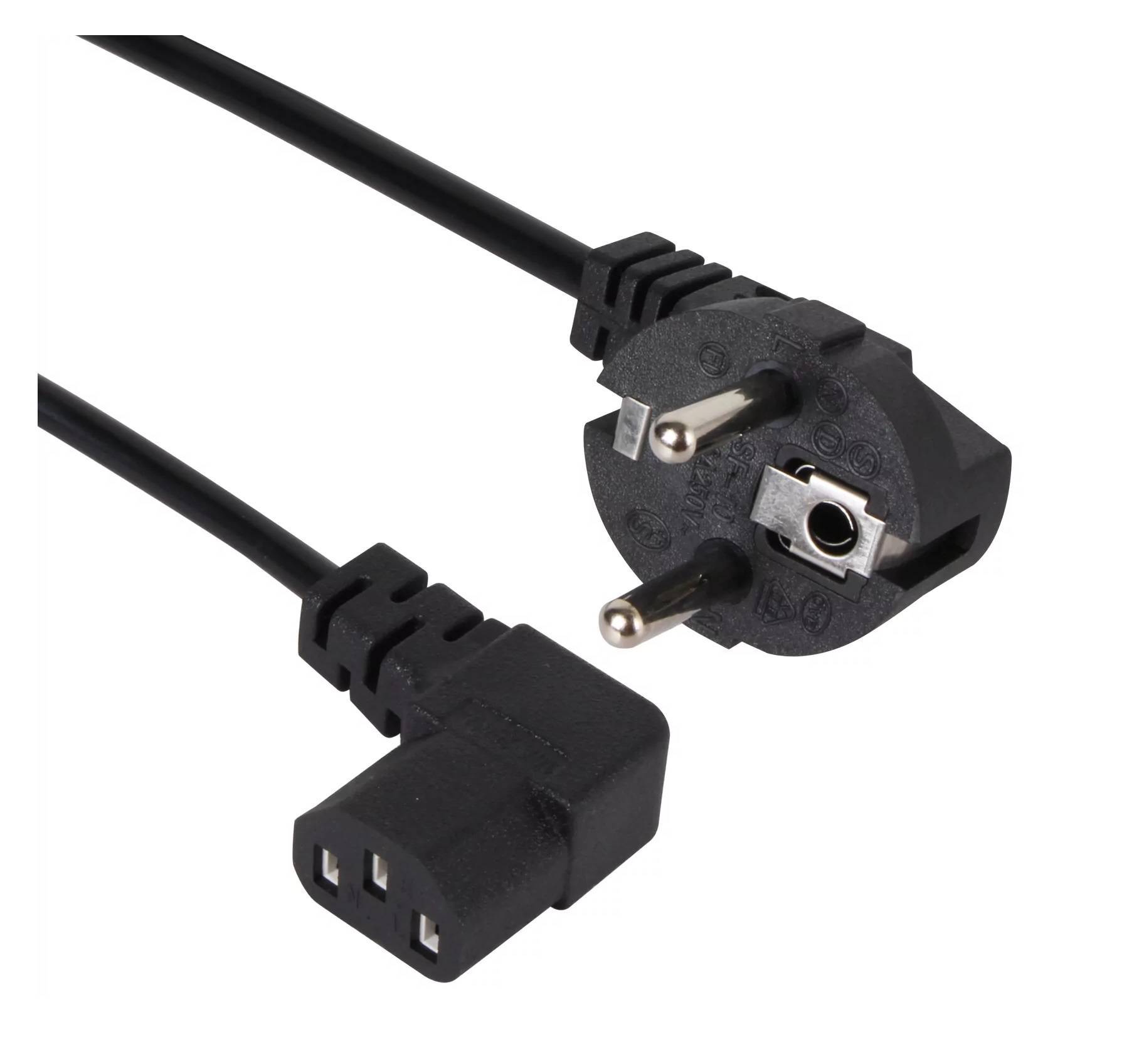 Кабель комп - розетка 220V EU (угол-угол) 3m, iOpen <ACE021R-3.0M>