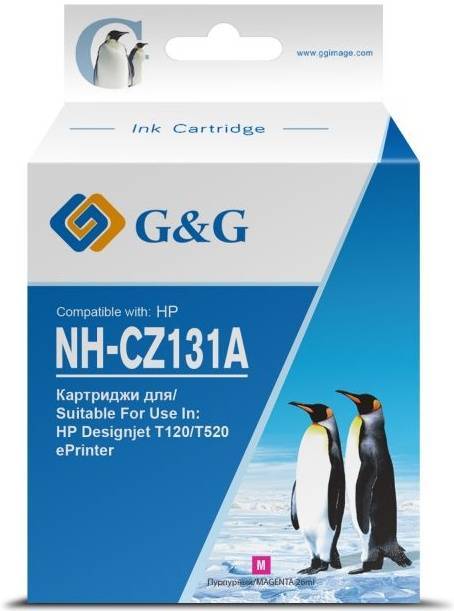 Картридж струйный G&G, аналог HP CZ131A пурпурный 26ml