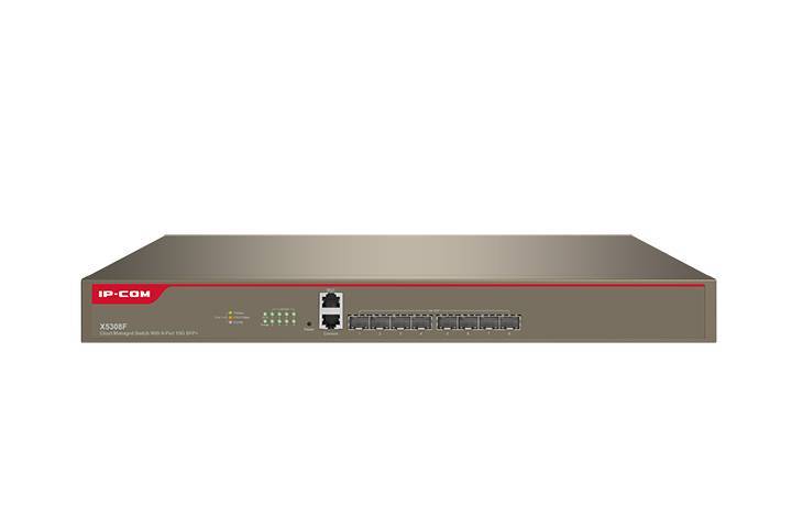 IP-COM X5308F Коммутатор с облачным управлением L3, 8х10G Base-X SFP+, 1хRJ45 Console port, 1хRJ45 MGT port