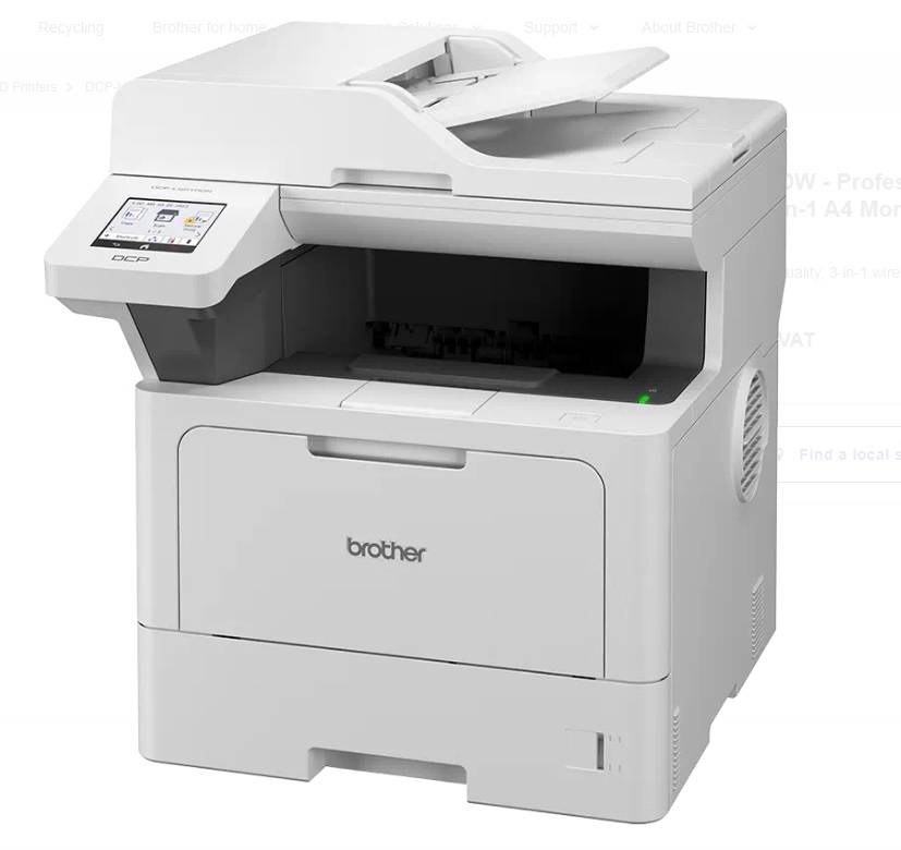 МФУ Brother DCP-L5510DW A4/чб/ 48стр/512Мб/ PCL/ дуплекс/ ADF50/ Ethernet/ Wi-Fi / DCPL5510DW