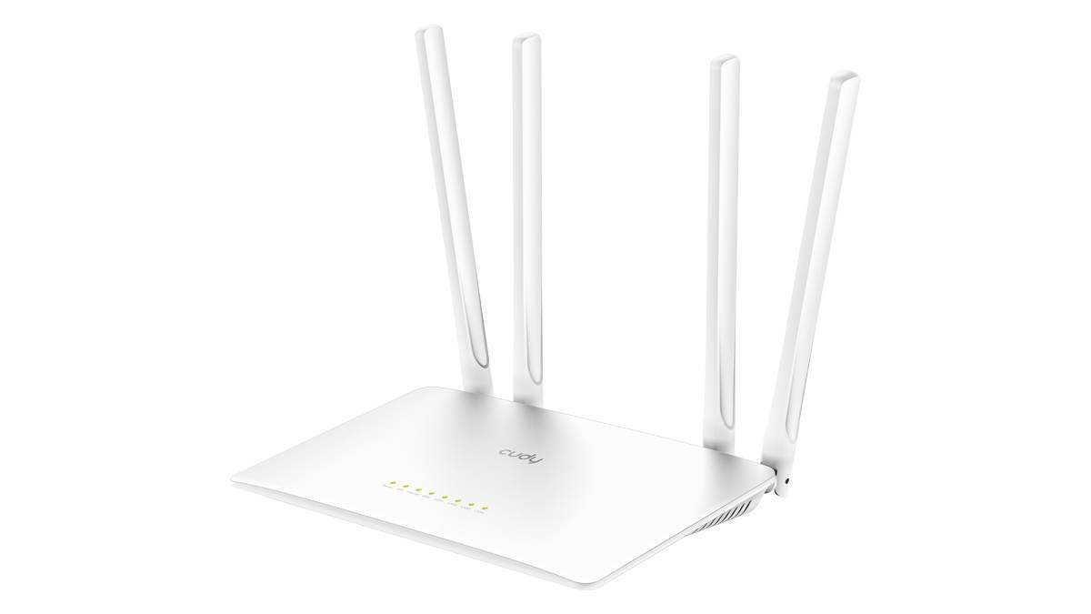 Cudy WR1200 Wi-Fi роутер АС1200, 2,4/5 ГГц, до 1167 Мбит/с, 5x100 Мбит/с, IPv6, 4 антенны, белый