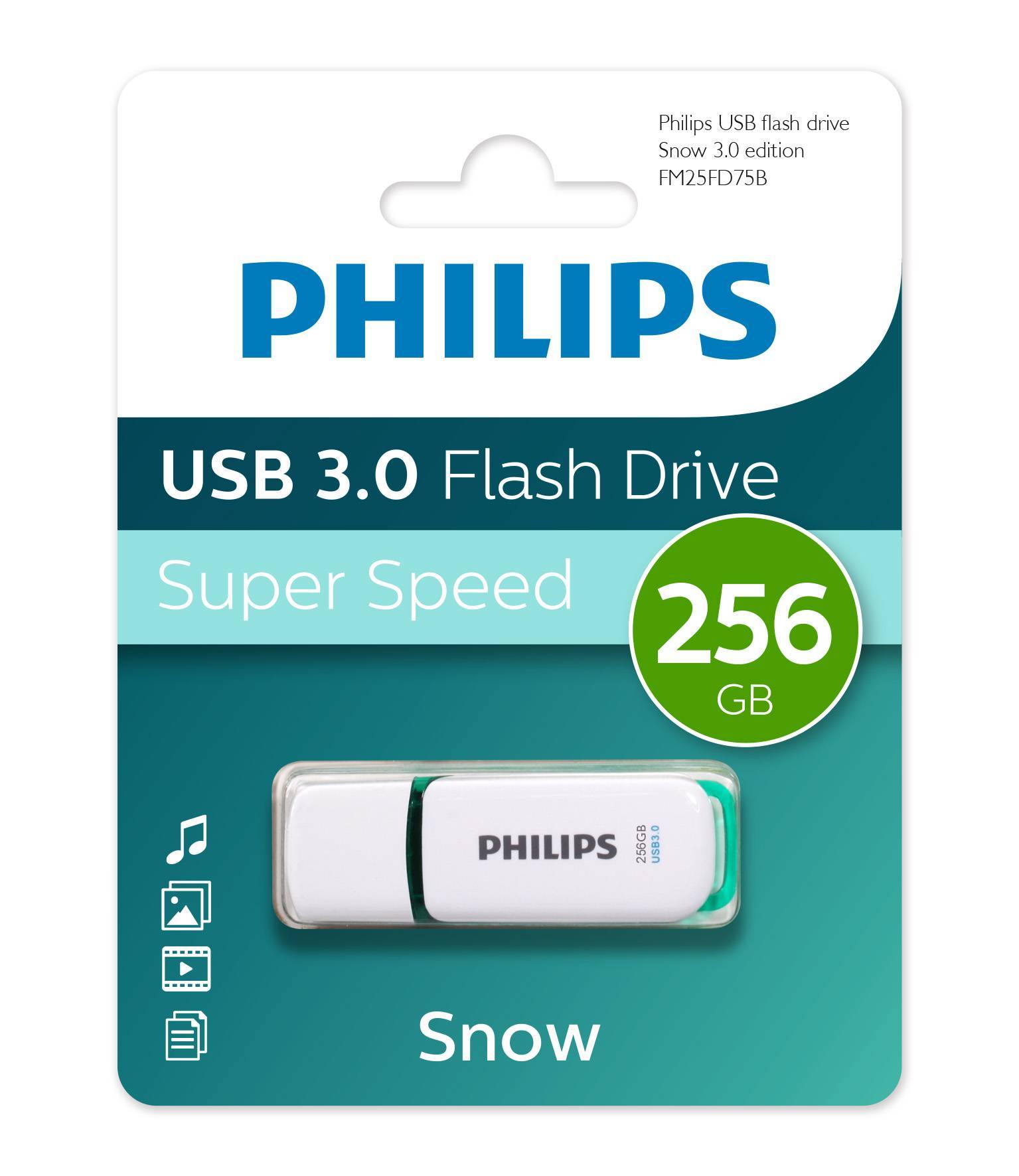 Флеш накопитель 256GB PHILIPS SNOW3.0 256GB, USB 3.0