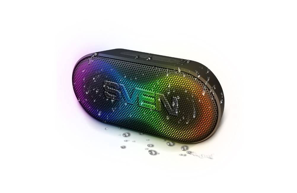 SVEN PS -99, черный (10 Вт, Waterproof (IPx5), TWS, Bluetooth, 1800мА*ч)
