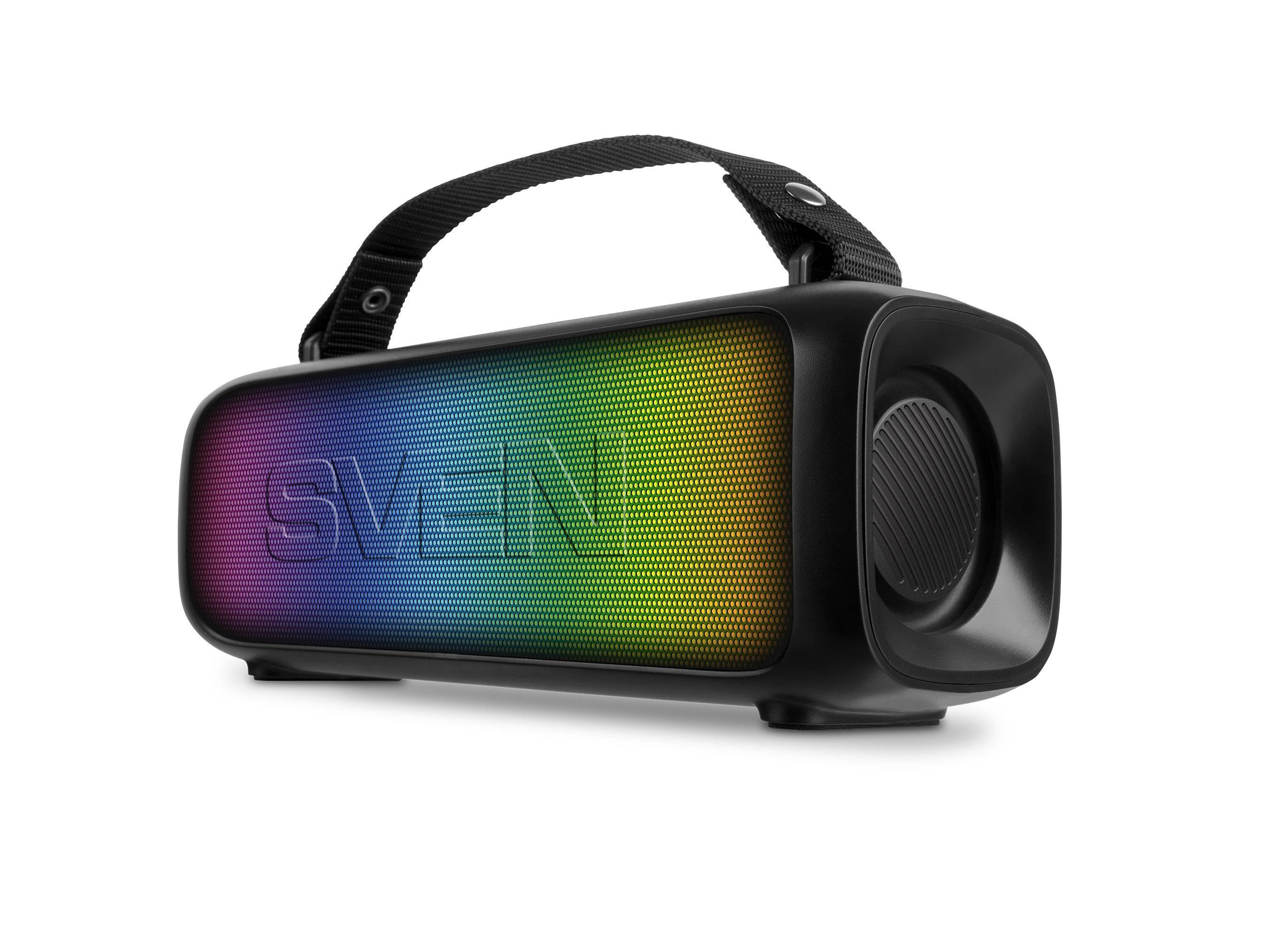 SVEN PS-235, черный (12 Вт, TWS, Bluetooth, FM, USB, 1500мА*ч)