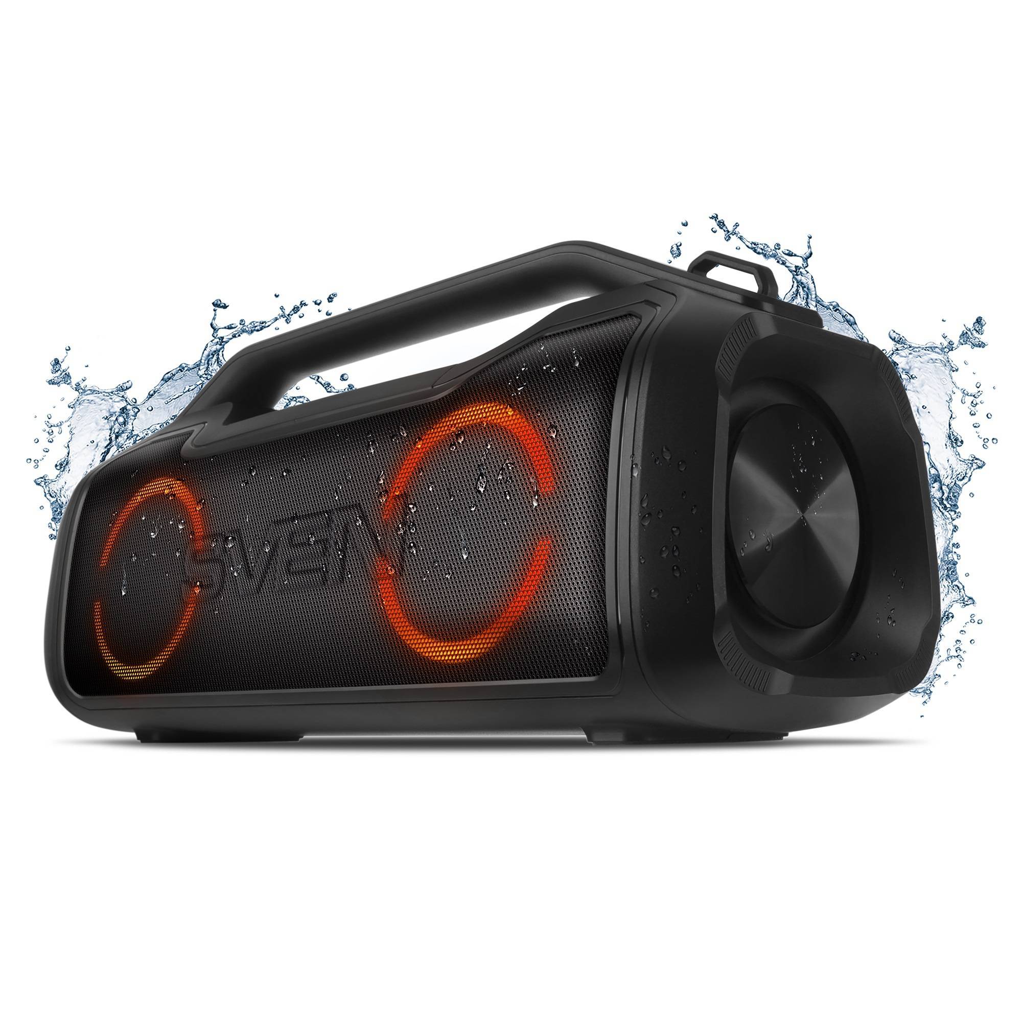 SVEN PS-390, черный (50 Вт, Waterproof (IPx5), TWS, Bluetooth, microSD, 3600мА*ч)