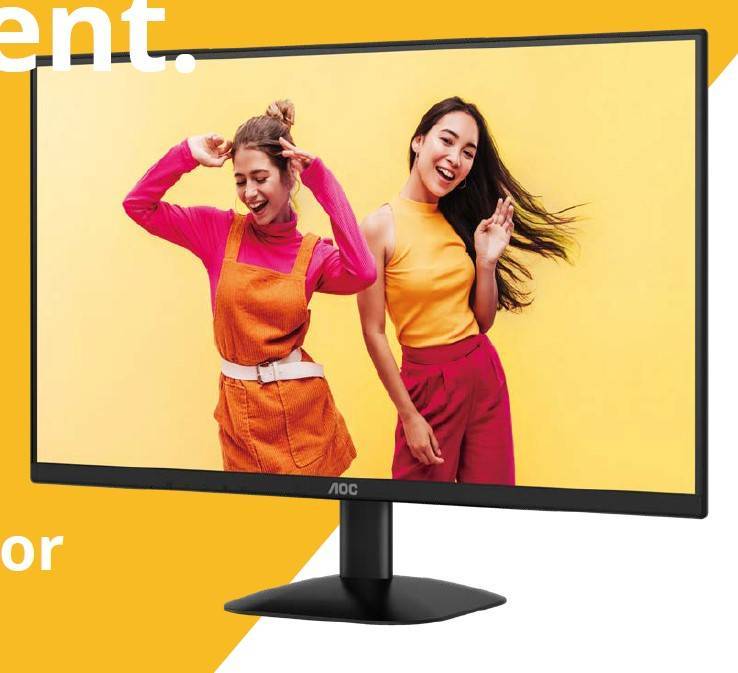 МОНИТОР 27" AOC U27B35 Black (4K, IPS, 3840x2160, 4 ms, 178°/178°, 300 cd/m, 20M:1, +2xHDMI 2.0, +DisplayPort 1.4)