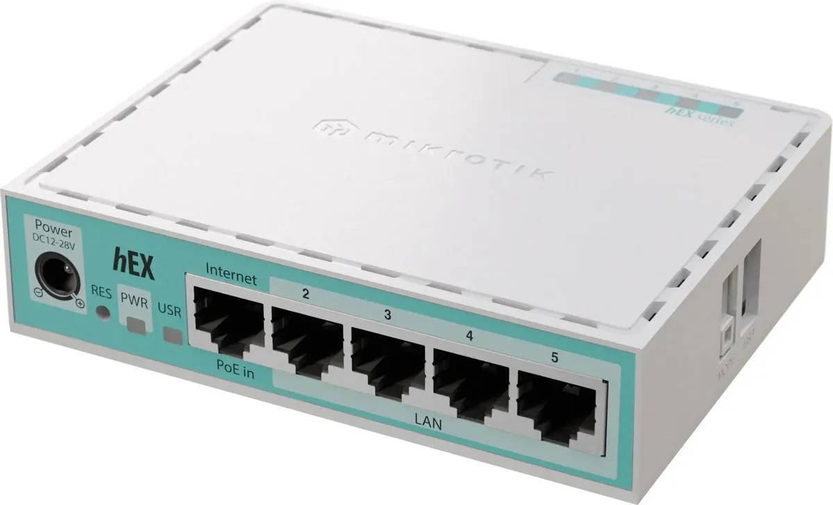 MikroTik E50UG Маршрутизатор hEX Refresh, 512MB RAM, Dual-core CPU, LAN 4x1 Гбит/с, WAN 1х1 Гбит/с, 1хUSB 2.0