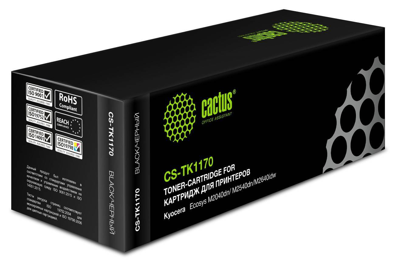 Картридж лазерный Cactus CS-TK1170 TK-1170 черный (7200стр.) для Kyocera Ecosys M2040dn/ M2540dn/M26