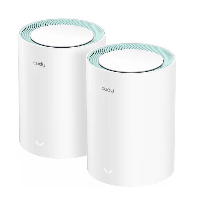 Cudy M1300(2-Pack) 2.0 Гигабитная Mesh-система Wi-Fi AC1200, 2,4/5 ГГц, до 1167 Мбит/с, 2x1 Гбит/с, Cudy Mesh, MU-MIMO