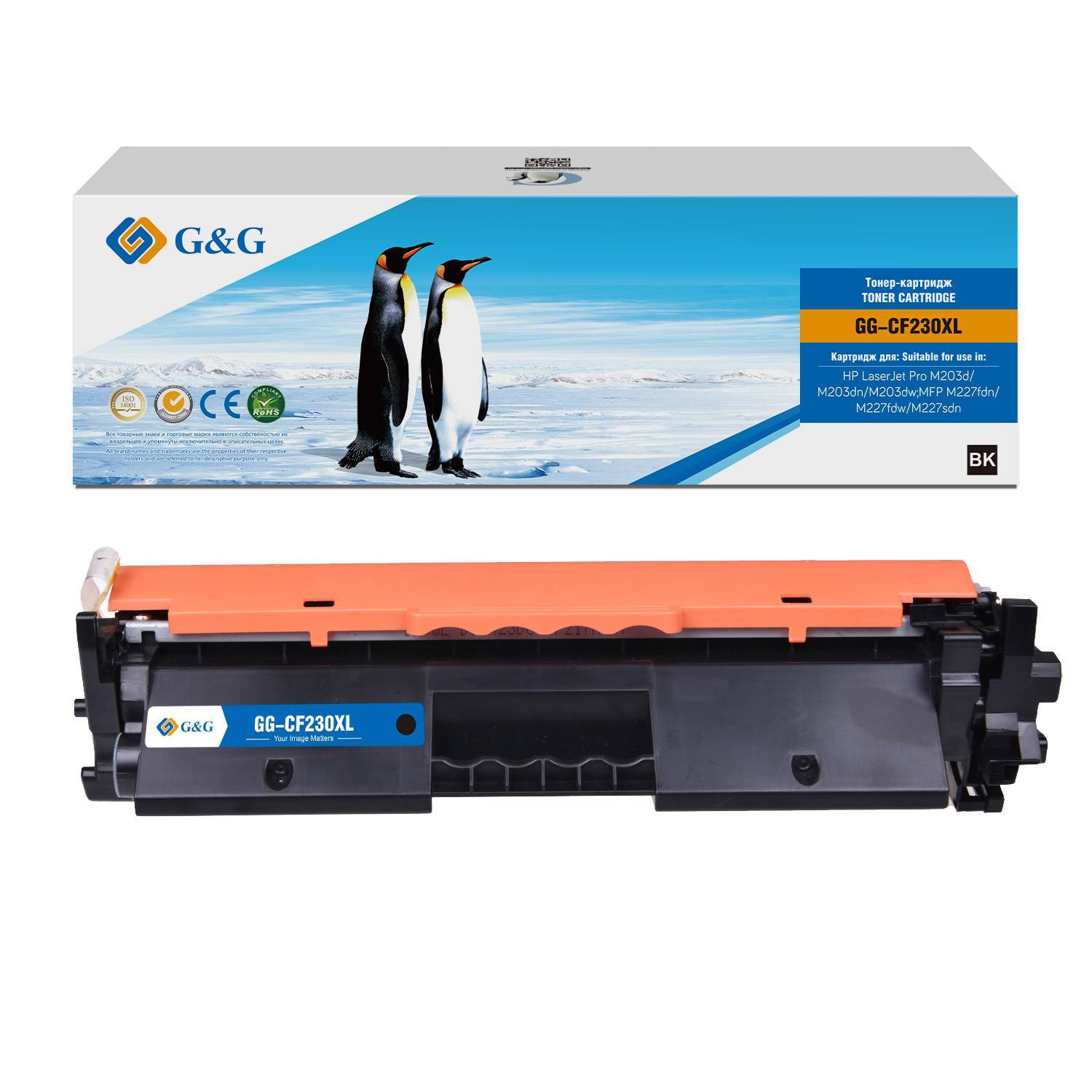 Тонер-картридж G&G, аналог HP CF230X (увеличенной емкости) черный 6k с чипом