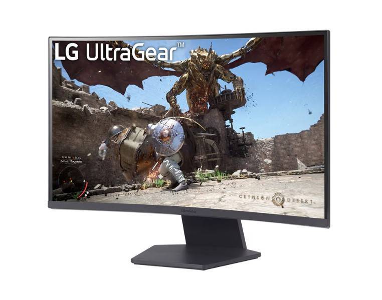 МОНИТОР 27" LG 27GS60QC-B Black (VA, изогнутый, 2560x1440, 180Hz, 1 ms, 178°/178°, 300 cd/m, 3000:1, +2хHDMI 2.0, +DP)