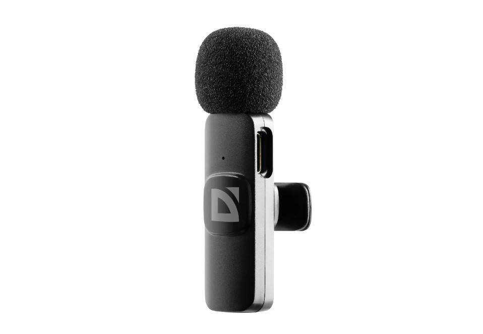 Defender Петличный микрофон Talky-137 wrls, черный, на прищепке, 1шт