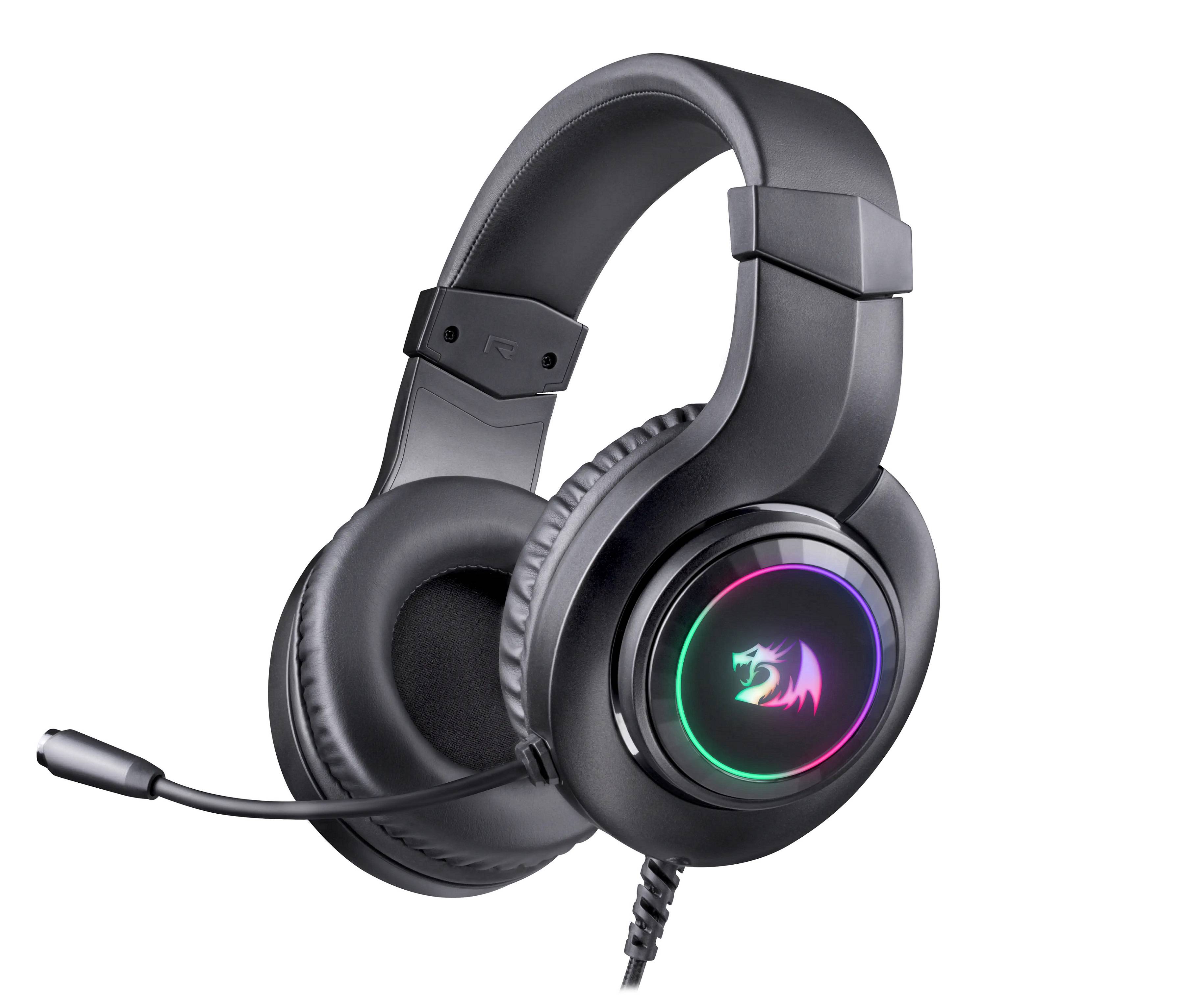 Redragon Игровая гарнитура Hylas Проводной,RGB,USB+3.5мм,черный