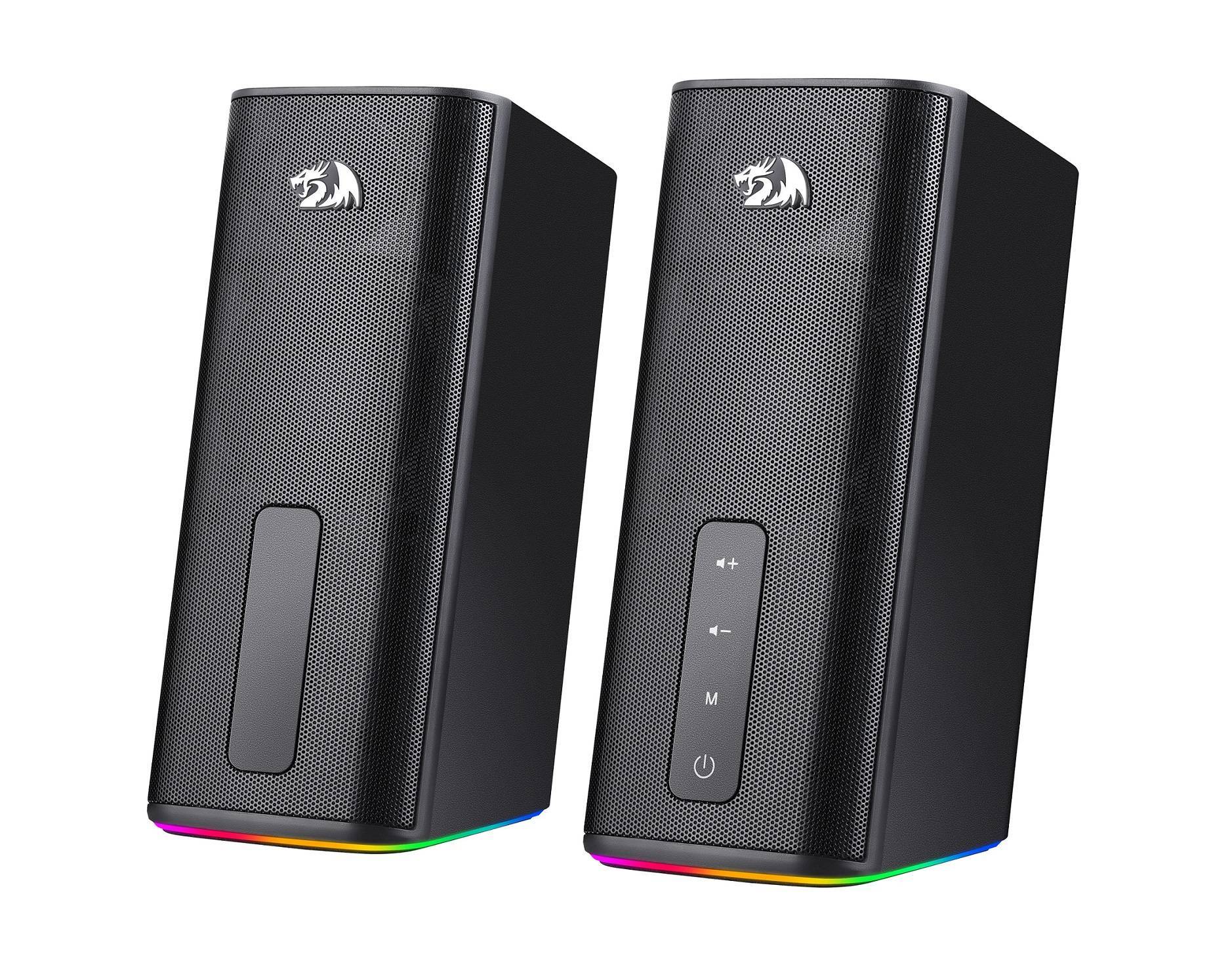 Redragon Акустическая 2.0 система Connie черный,20 Вт,RGB,AUX+BT