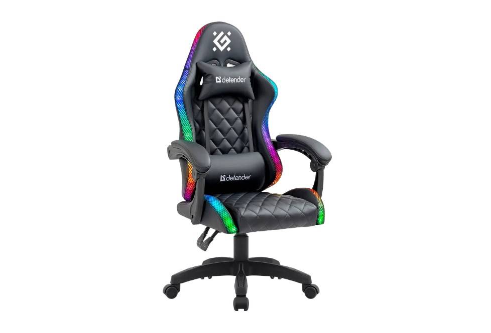 Defender Игровое кресло Energy Черный,RGB,класс 4,PU