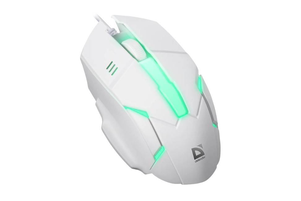 Defender Проводная оптическая мышь Host MB-982 7цветов,1000 dpi,белый