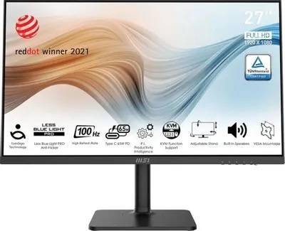МОНИТОР 27" MSI Modern MD272XP Black с поворотом экрана (IPS, 1920x1080, 100Hz, 4ms, 178°/178°, 300 cd/m², 1000:1 +HDMI)