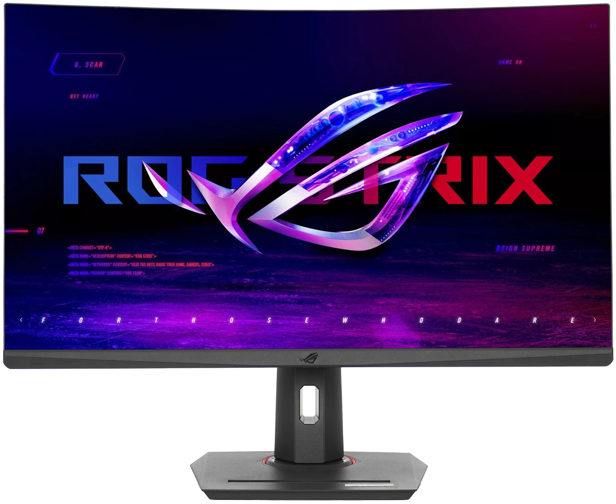 МОНИТОР 31.5" ASUS ROG XG32WCS Black с поворотом экрана (VA,изогнутый, 2560x1440, 180Hz, 1ms, 178°/178°, 400 cd/m², 3000