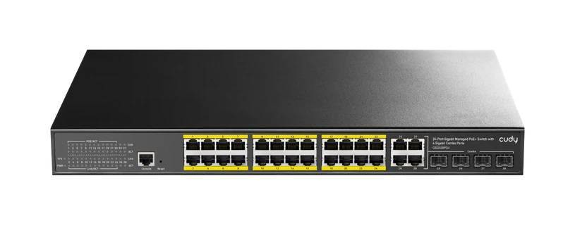 Cudy GS2028PS4-400W Управляемый коммутатор 2-го уровня с 24 гигабитными портами, 4 гигабитными комбинированными портами