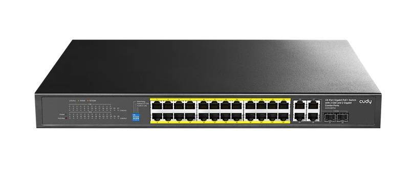Cudy GS1028PS2 Коммутатор с 24 гигабитными портами, 2 портами SFP и поддержкой PoE+ (300 Вт)