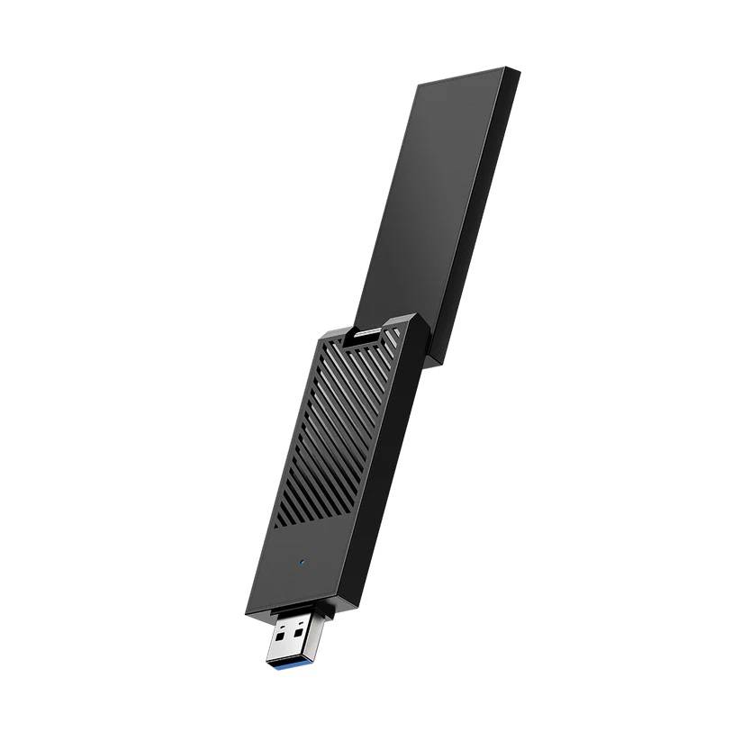 Cudy WU5400 1.0 USB-адаптер Wi-Fi 6E AX5400 с высоким коэффициентом усиления, 2,4/5/6 ГГц, до 5374 Мбит/с, USB 3.0