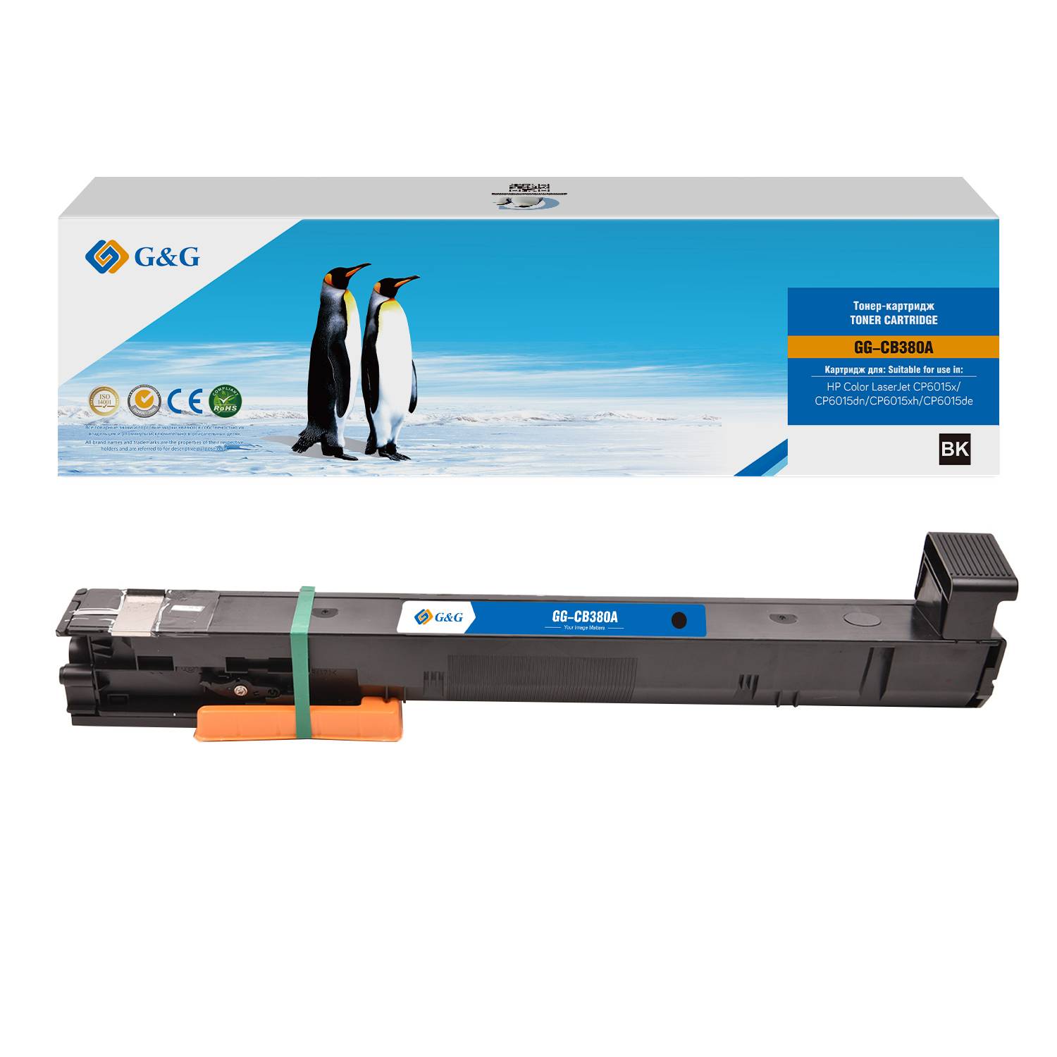 Картридж G&G, аналог HP CB380A черный 16.5k с чипом