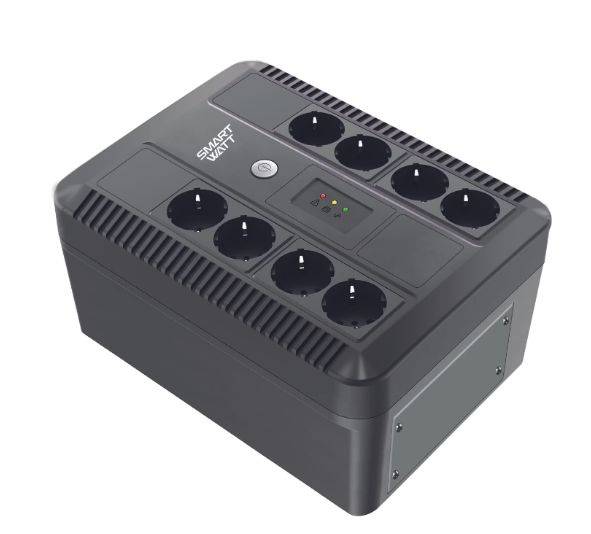 ИБП UPS SAFE PRO 850, Li-AS, Br, 850/480 ВА/Вт, LED, USB, RJ11/45, SCHUKOx8, 1*9 Ач