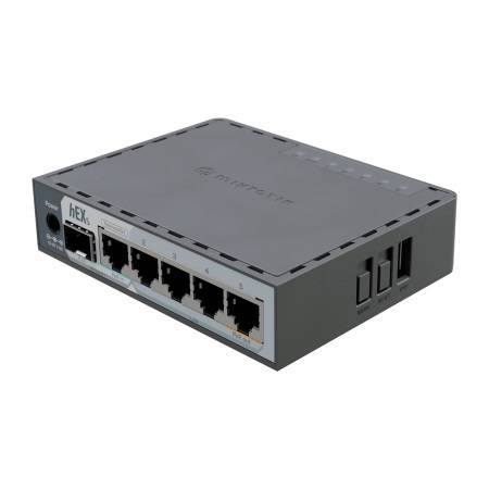 MikroTik E60iUGS Маршрутизатор HEX S(2025), 2 ядра (950 МГц), 5х 1G RJ45, SFP, USB, раздача PoE