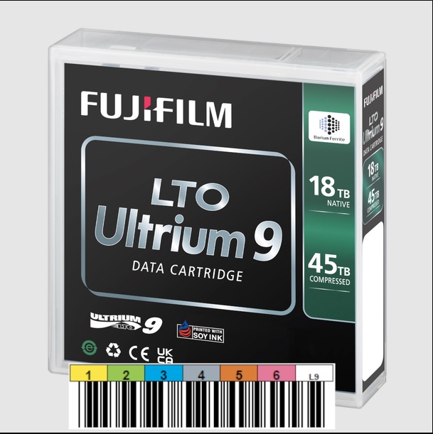 Картридж данных Fujifilm Ultrium LTO9 labeled data cartridge, 45TB BaFe RW