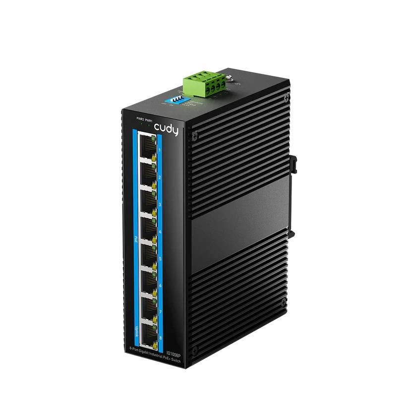 Cudy IIG1008P 2.0 Промышленный коммутатор с 8 гигабитными портами PoE+