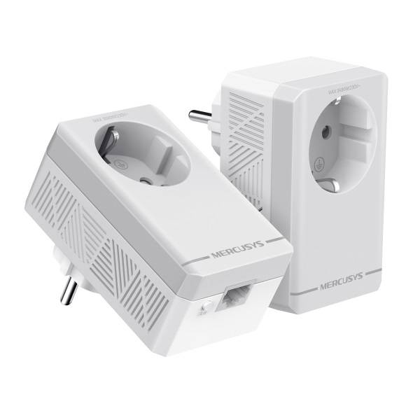 Mercusys MP300P KIT Комплект Powerline-адаптеров AV600 со встроенной розеткой