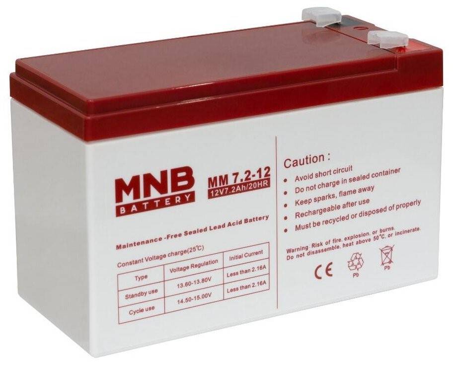 MNB Battery MNB MM 7.2-12 (12V/7,2Ah) F2