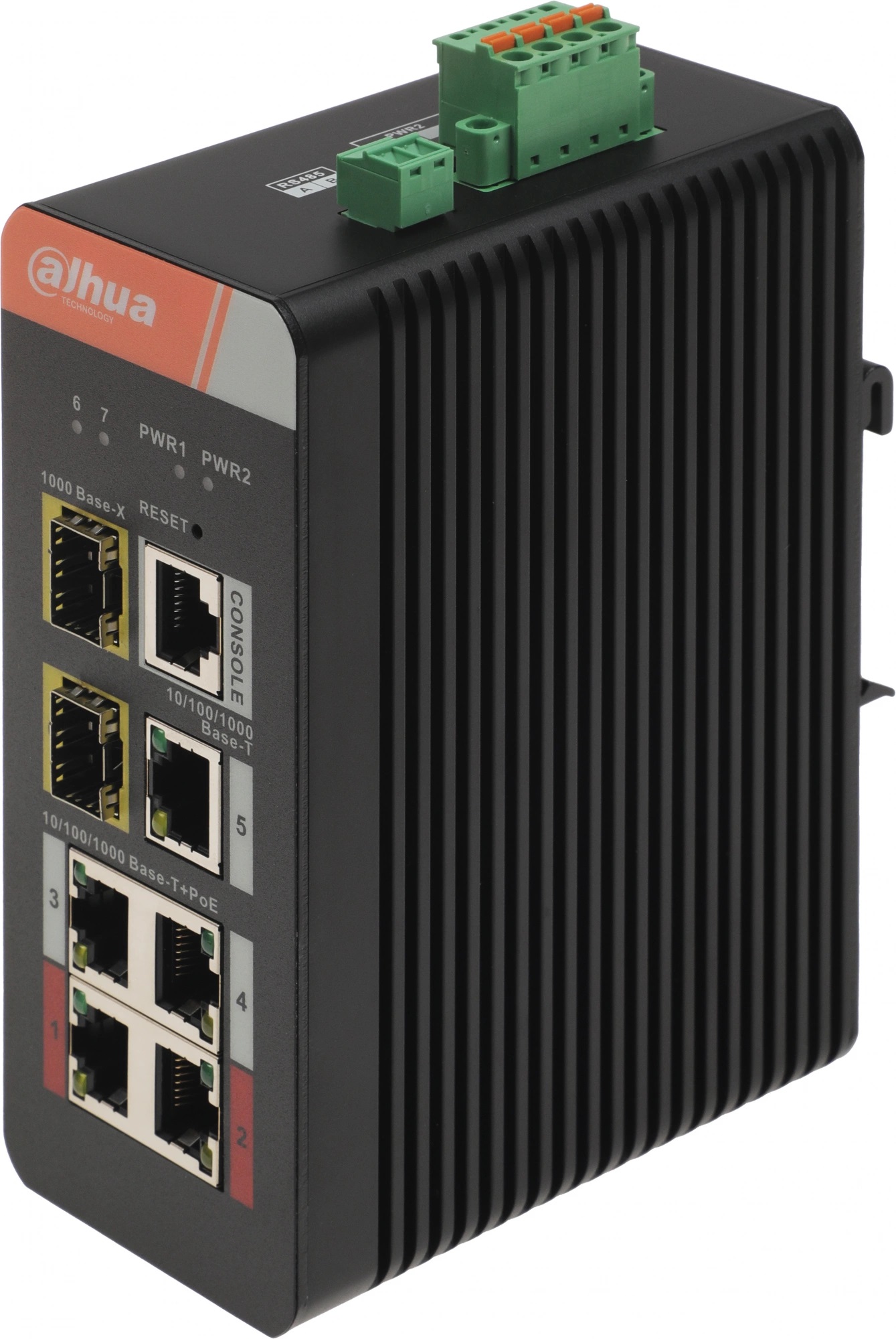 DAHUA DH-IS4207-4GT-120 7-портовый гигабитный управляемый коммутатор с PoE, промышленное исполнение, 5xRJ45 1Gb