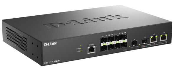 D-Link DGS-1210-10XS/ME/C1A Управляемый L2 коммутатор с 8 портами 1000Base-X SFP и 2 комбо-портами 10GBase-T/SFP+