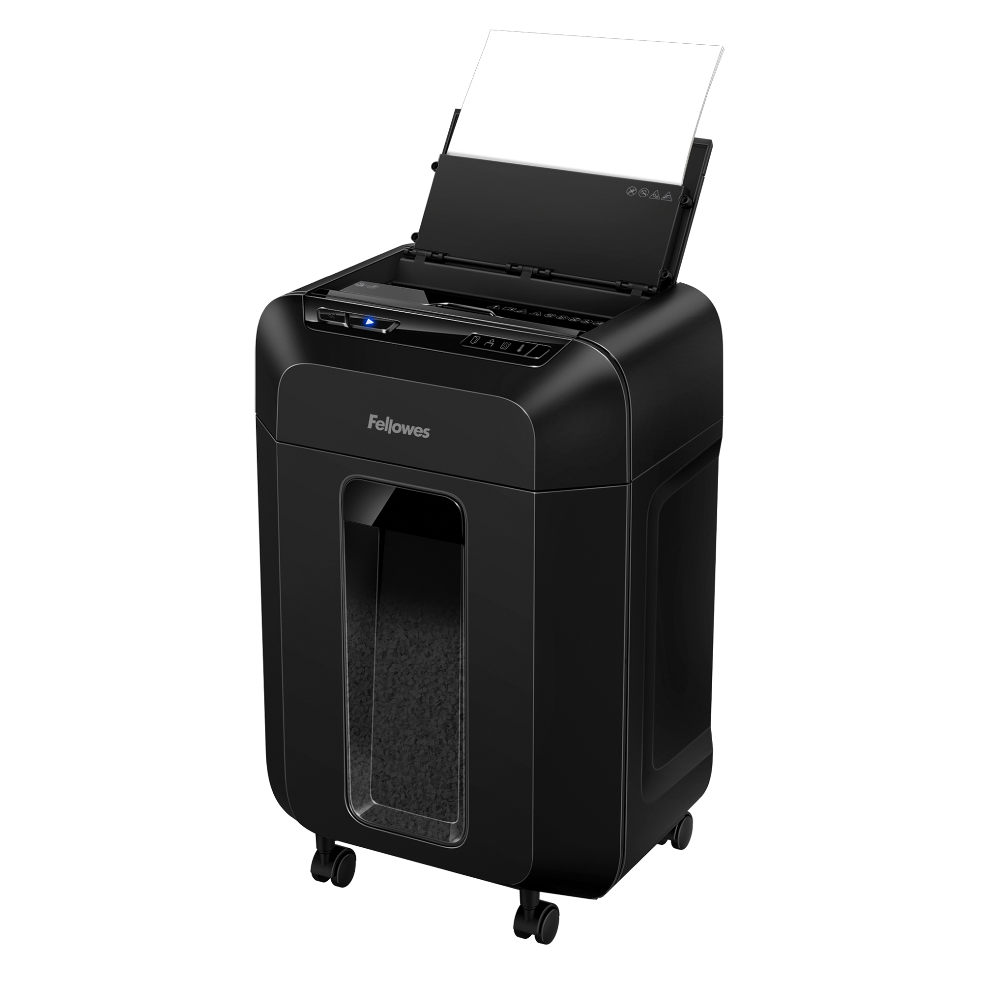 Fellowes® Шредер AutoMax® 90M (автоподача 90 листов), минирезка DIN P-4, 4х12 мм, 17 литров.