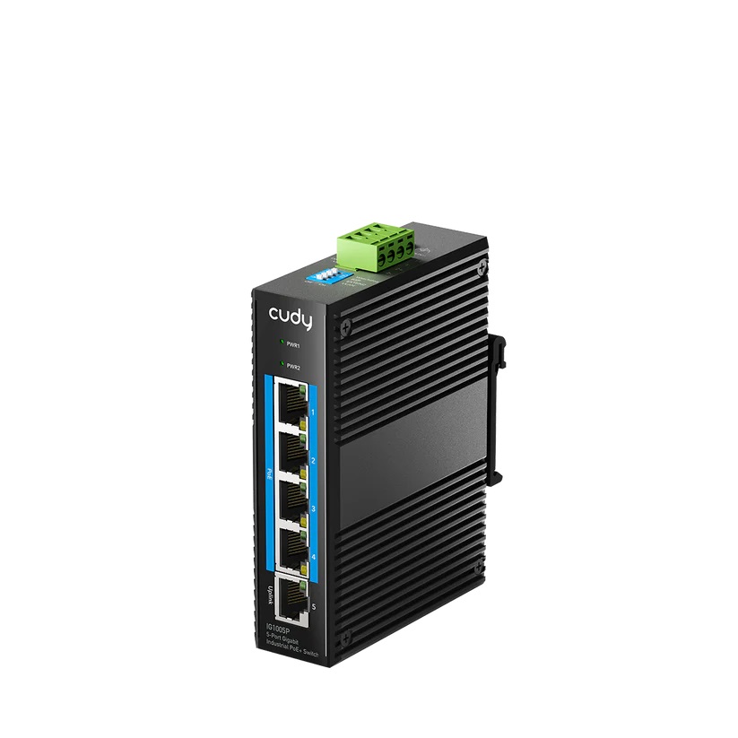 Cudy IG1005P 2.0 Промышленный коммутатор с 5  гигабитными портами (4 порта PoE+)