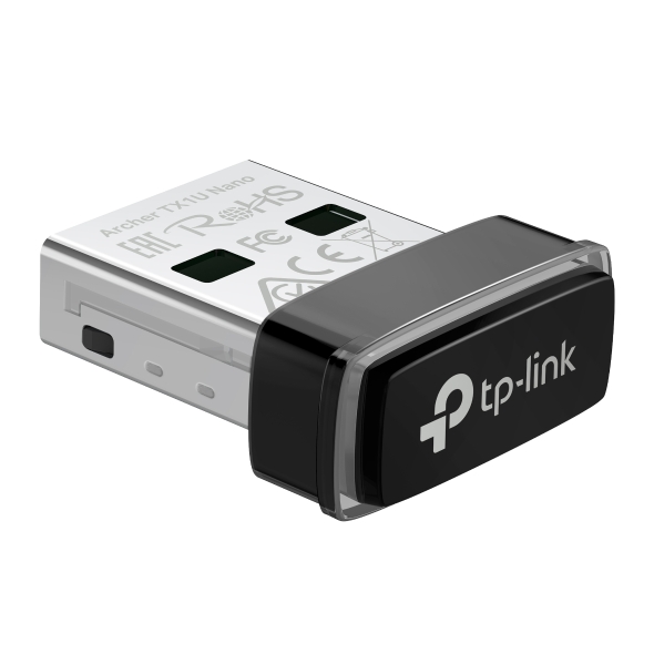 TP-Link Archer TX1U Nano Ультракомпактный Wi-Fi AX300 USB-адаптер, 2,4 ГГц, до 287 Мбит/с, USB 2.0