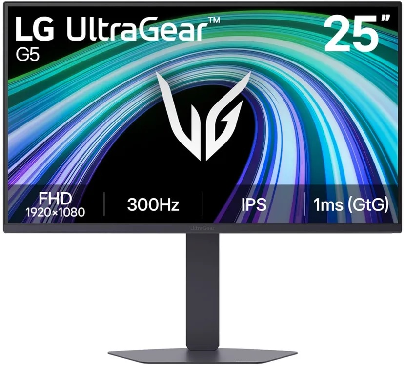 МОНИТОР 25" LG 25G550B-B Black с поворотом экрана (IPS, 1920x1080, 300Hz, 1 ms, 178°/178°, 300 cd/m, 1000:1, +2xHDMI 2.1
