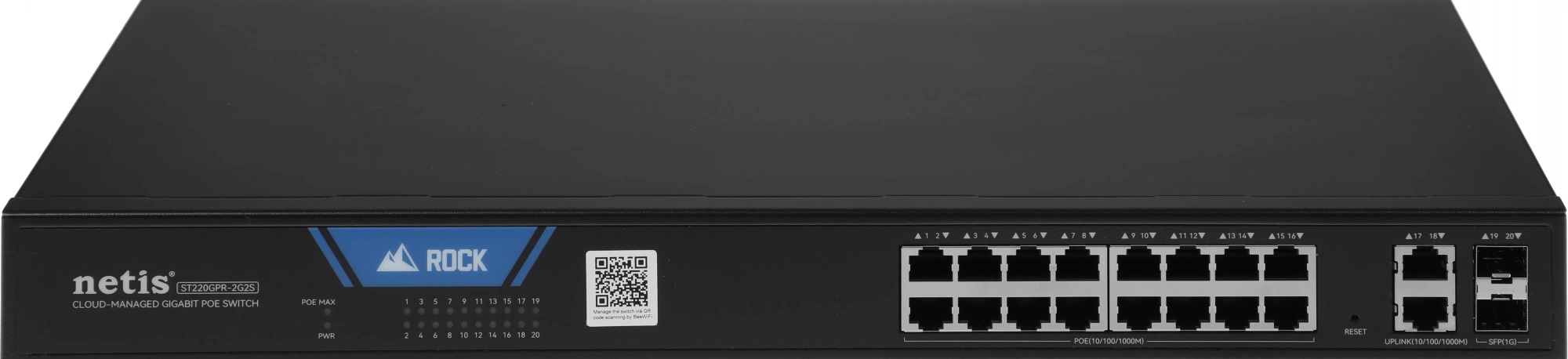 Netis ST220GPR-2G2S Коммутатор настраиваемый (L2), 16x1 Гбит/с, SFP 2x1 Гбит/с, SFP/uplink RJ-45 2x1 Гбит/с