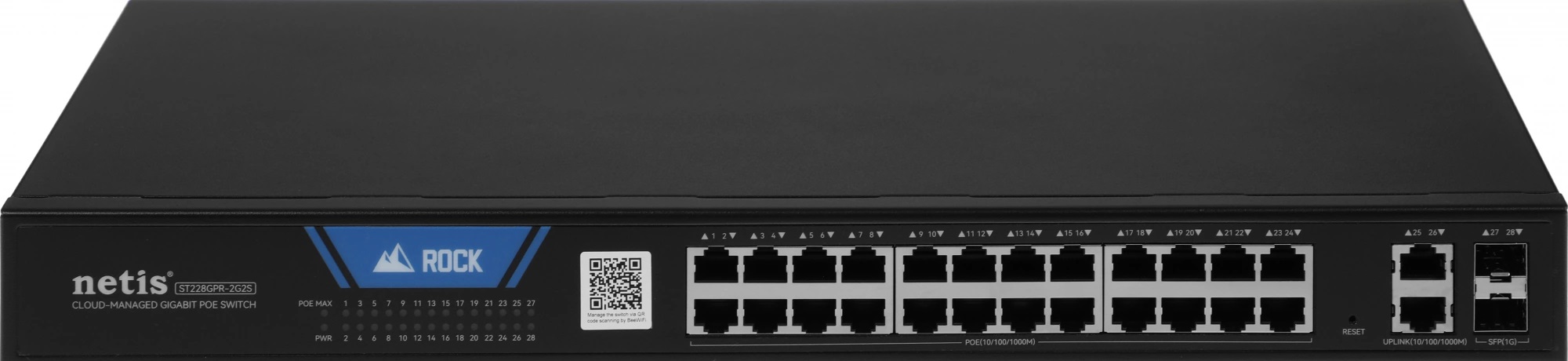 Netis ST228GPR-2G2S Коммутатор настраиваемый (L2), 24x1 Гбит/с, SFP 2x1 Гбит/с, SFP/uplink RJ-45 2x1 Гбит/с