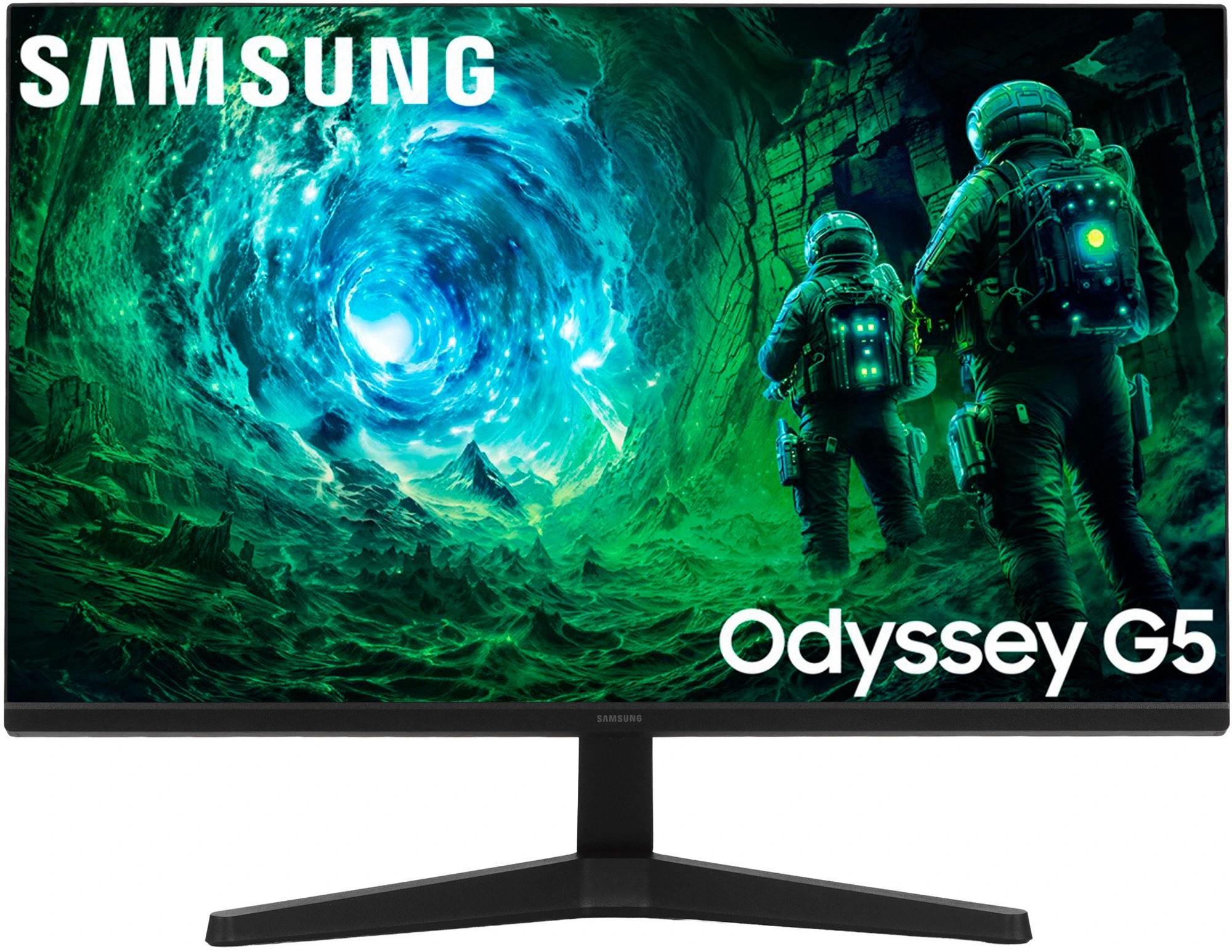 МОНИТОР 27" Samsung Odyssey G5 LS27FG532EIXCI Black (IPS, 2560x1440, 200Hz, 1 ms, 178°/178°, 300 cd/m, 1000:1, +2xНDMI)
