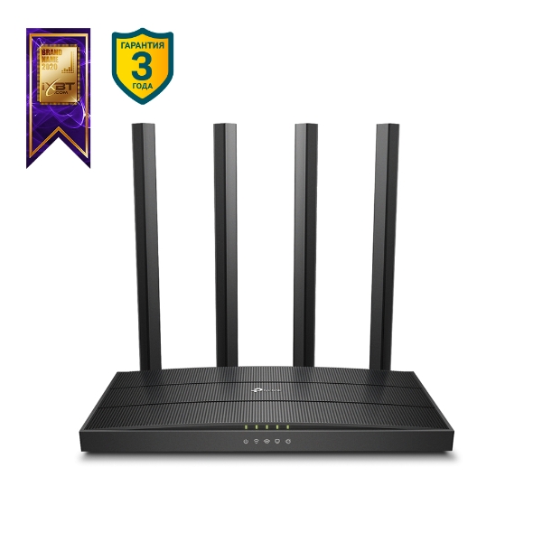 TP-Link Archer A6 Двухдиапазонный Wi Fi роутер AC1200, 2,4/5 ГГц, до 1167 Мбит/с, LAN 4x1 Гбит/с, WAN 1x1 Гбит/с