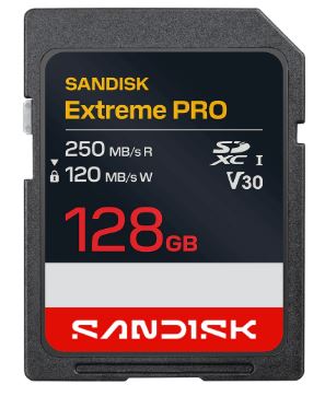 Флеш карта SD 128GB SanDisk SDXC Class 10 UHS-I U3 V30 Extreme PRO 250MB/s