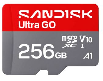 Флеш карта microSD 256GB SanDisk microSDXC Class 10 UHS-I A1 Ultra GO 190MB/s