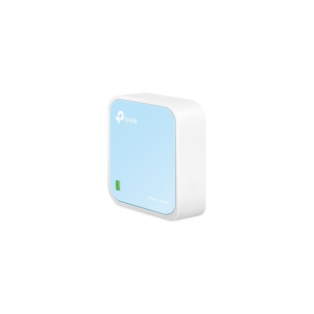 TP-Link TL-WR802N Nano роутер серии N, 2,4ГГц, до 300 Мбит/с, 1х1Гбит/с, питание через порт micro USB