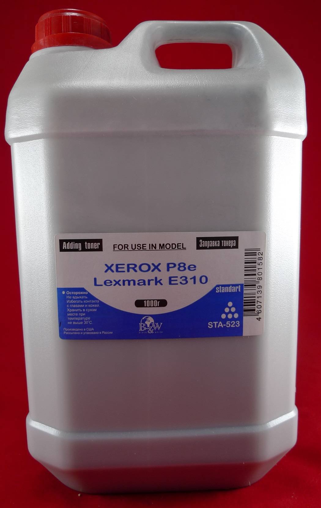 Тонер XEROX P8e, B210, Phaser 31xx/32xx/33xx/34xx/3500/3600, WC3210, Lexmark E310 (кан. 1кг) B&W Standart фас.Россия