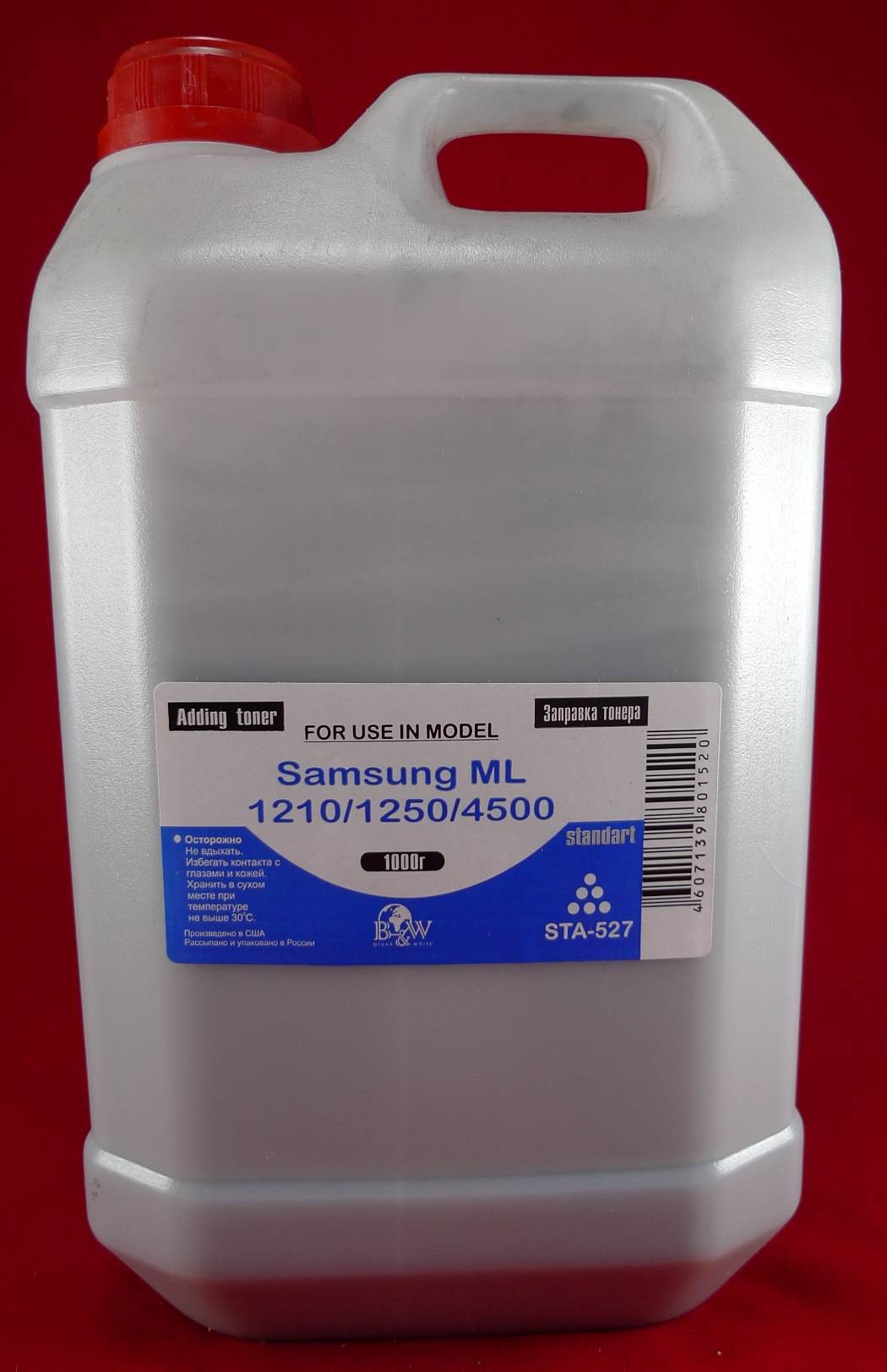 Тонер SAMSUNG ML-1210/1520/1610/40/60/1710/2010/216x/SCX-4x00/3x00 (кан. 1кг) B&W Standart фас.Россия