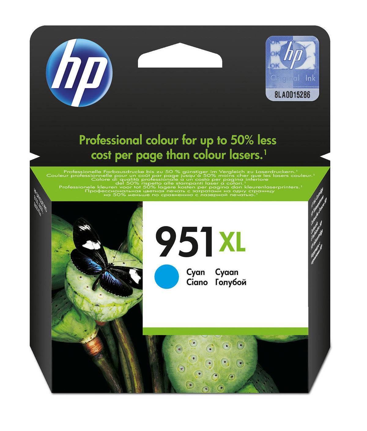 Картридж HP 951XL струйный голубой увеличенной емкости (1500 стр)