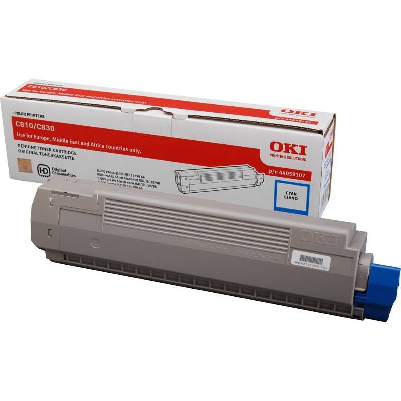 Тонер-картридж Oki C810/830 8K (cyan)