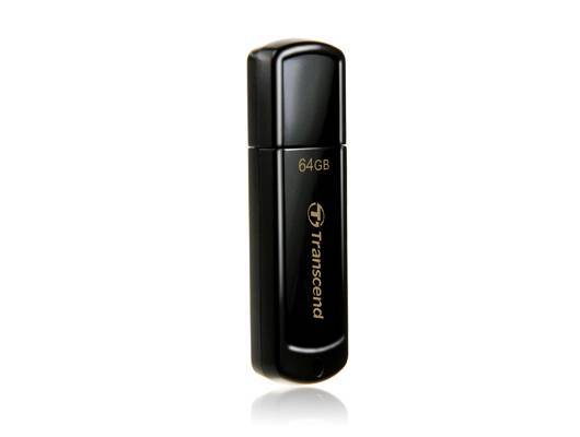 Флеш накопитель 64GB Transcend JetFlash 350, USB 2.0, Черный